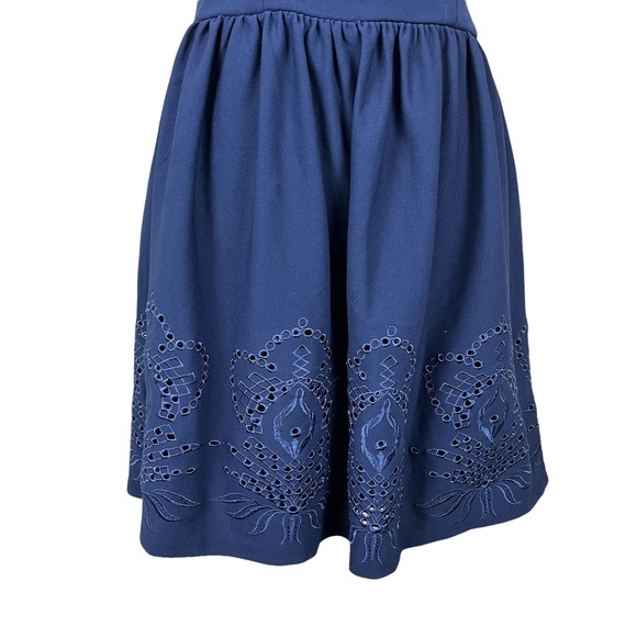 Mi Ami Short Navy Dress Eyelet Lace size m - Picture 6 of 15